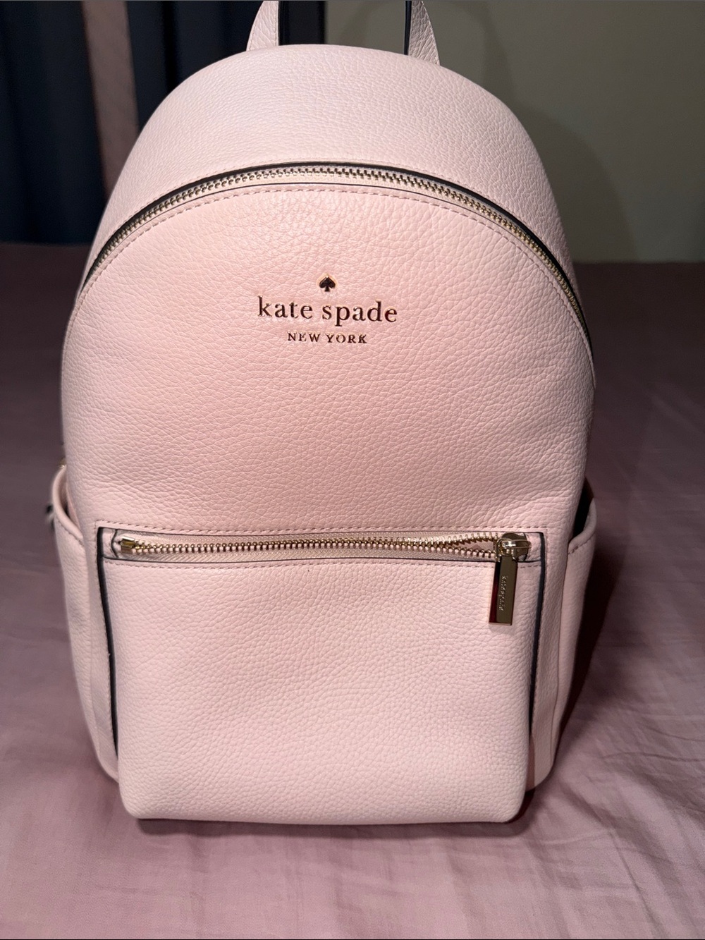 kate spade Pale Pink Pebbled Leather Mini Backpack
